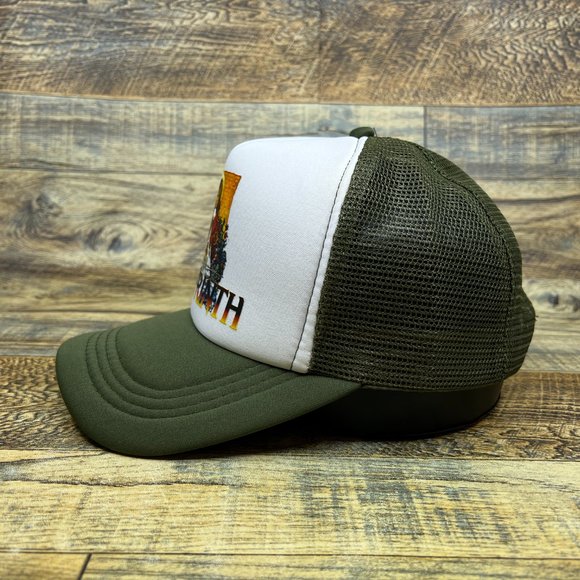 Labyrinth Mens Trucker Hat Brown Snapback 1986 Fantasy Throwback Baseball Cap - Picture 4 of 8